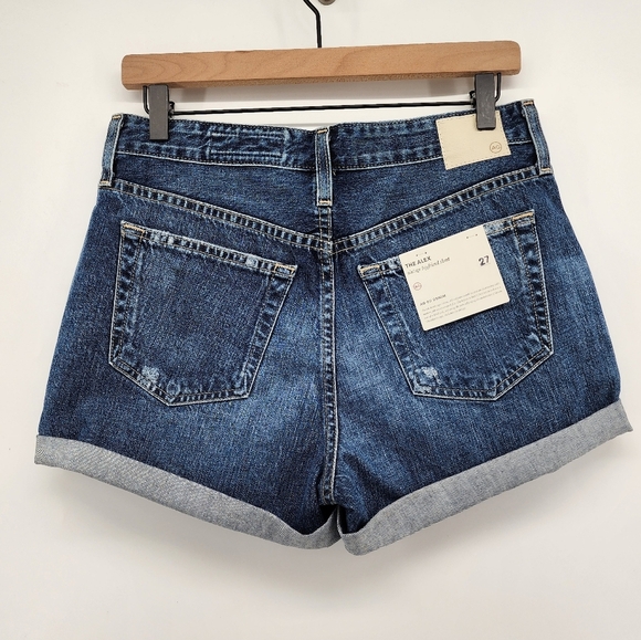 Adriano Goldshmeid AG The Alex Vintage Boyfriend Shorts NEW Size 27 - Picture 2 of 10